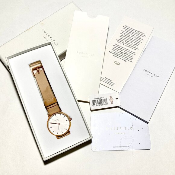Rosefield “West Village” Wristwatch with Soft Pink Leather Strap, NOS main image 10